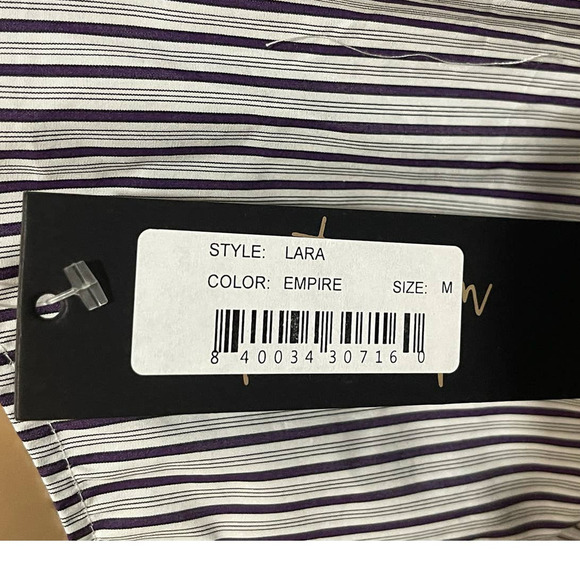 PETERSYN Womens‎ Lara Blouse One Shoulder Striped in Empire Size M New - Picture 7 of 10